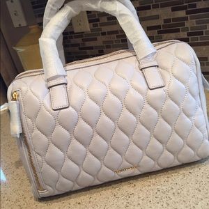 Vera Bradley Leather Marlo Satchel Cloud Gray NWT